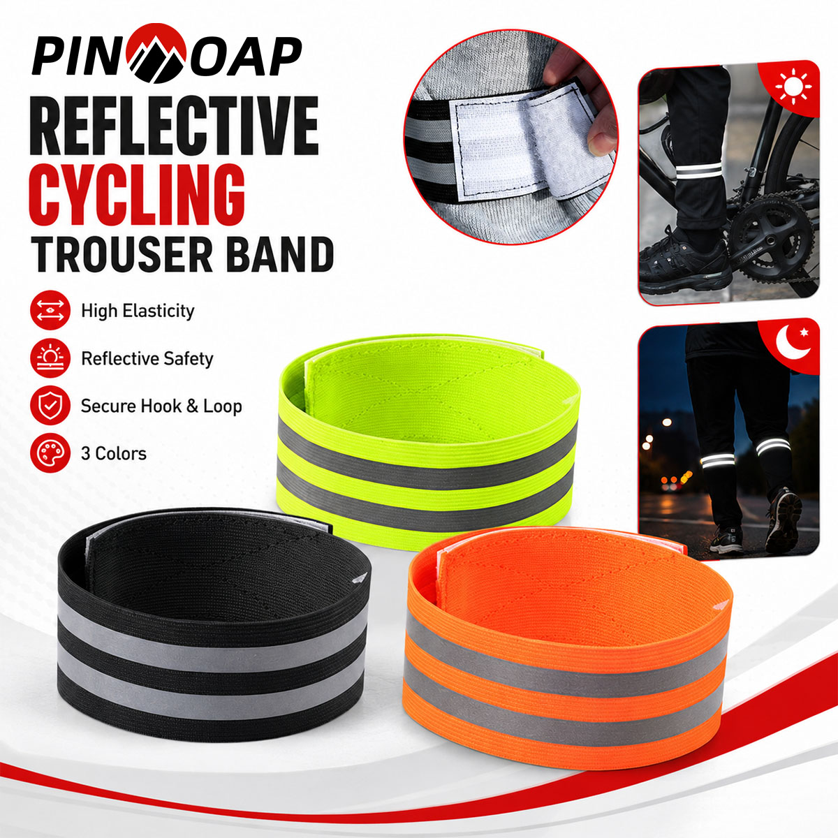 Cycling Commute Gear - PINMOAP 1/2PCS Bicycle Pants Leg Strap