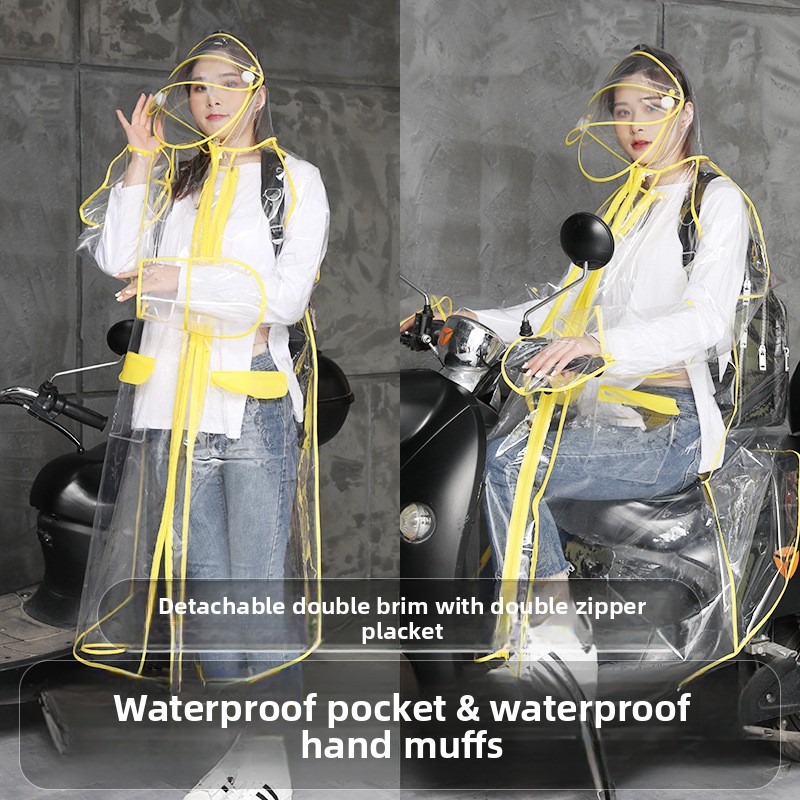Transparent EVA Rain Poncho Ho - Cycling Commute In Rain review and price