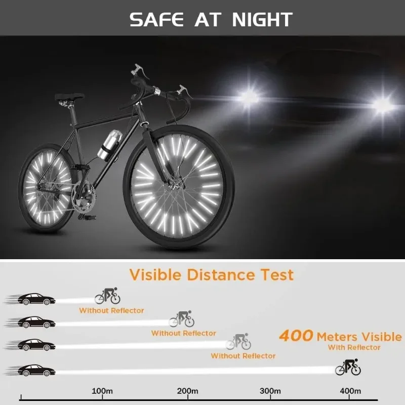 12PCS/set Tube Warning Strip R - Spoke Reflector Set review and price