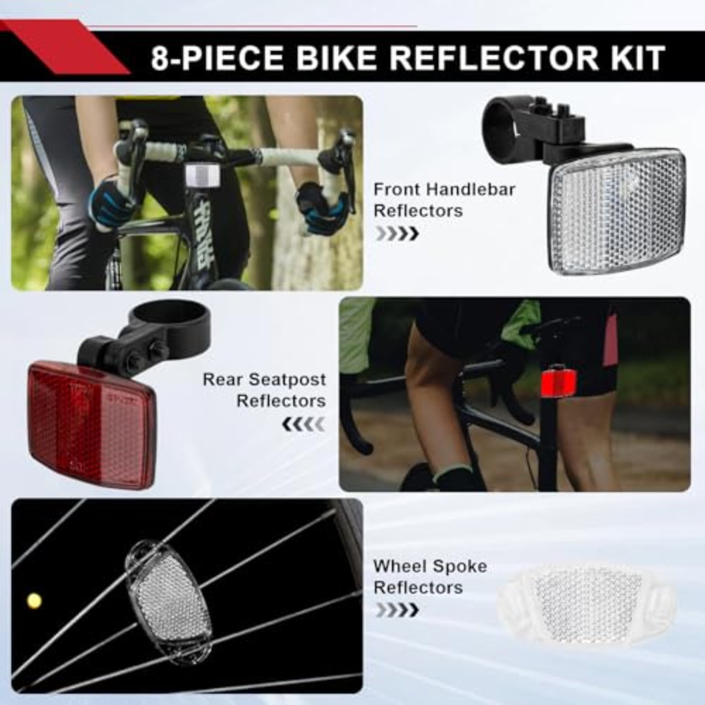 8PCS Bike Reflector Kit Night  - Spoke Reflector Set review and price