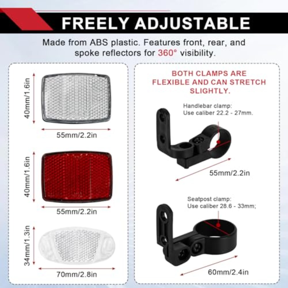 8PCS Bike Reflector Kit Night  - Spoke Reflector Set review and price