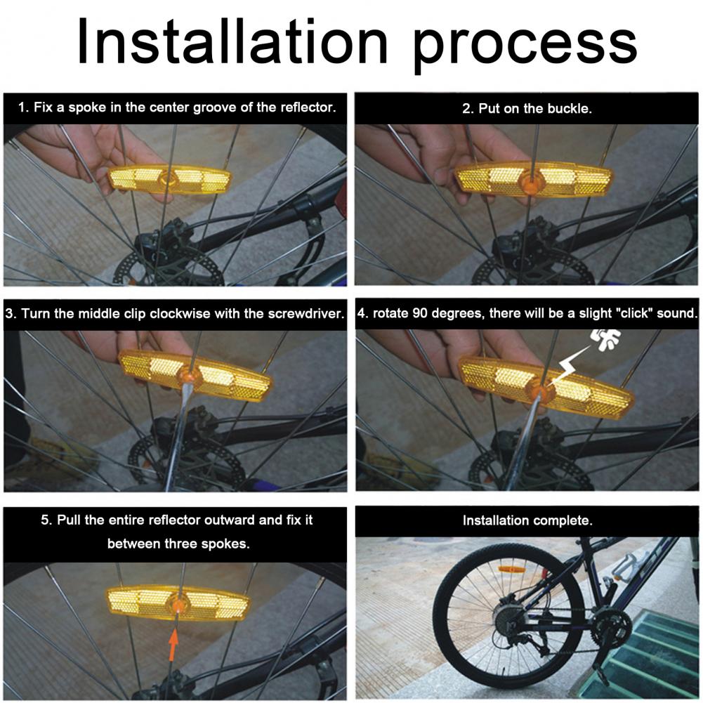Bicycle Warning Reflector Bike - Spoke Reflector Set review and price