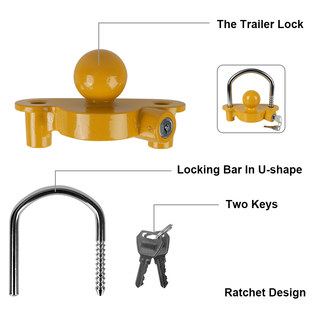 Tow Ball Security Anti-Theft T - U Lock Heavy Duty review and price
