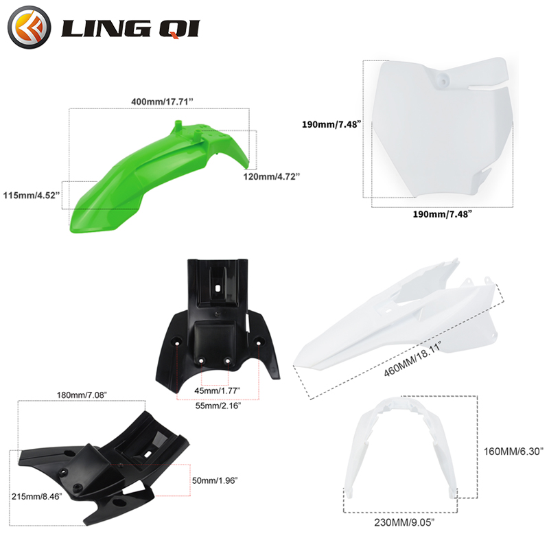 LINGQI RACING KT50 Motorcycle  - Fender Mudguard Set review and price