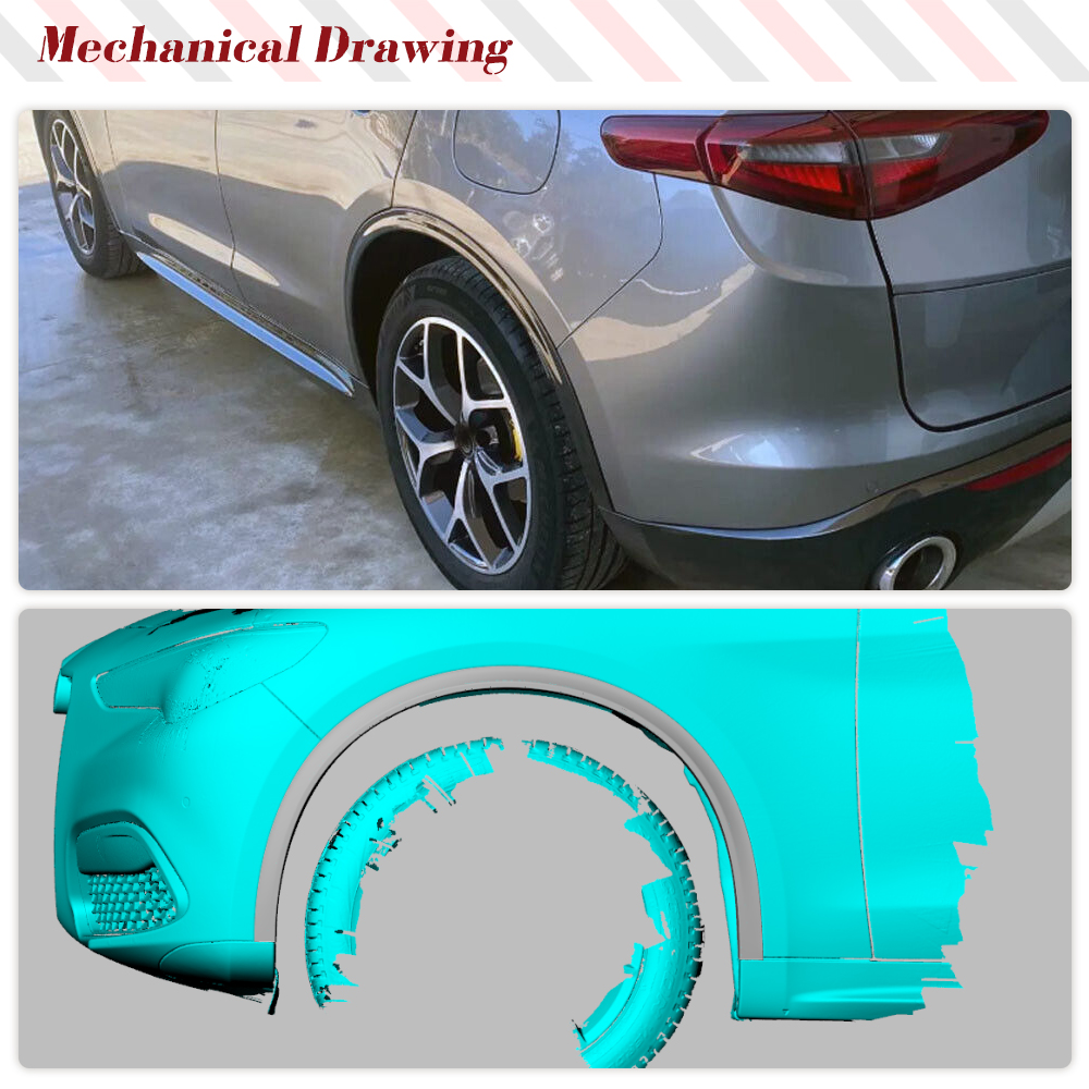 Car Wheel Arches For Alfa Rome - Fender Mudguard Set review and price